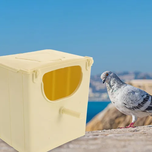 Vista 5 de Happyyami 3 unids de plástico aves anidación casa pájaro pinzón nido caja de cría montado al aire libre periquito nido caja de plástico colgante