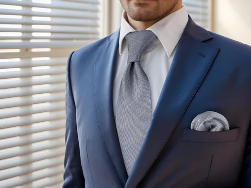 Vista 14 de S&W SHLAX&WING Conjunto de corbata de color sólido y pañuelo de bolsillo para hombre