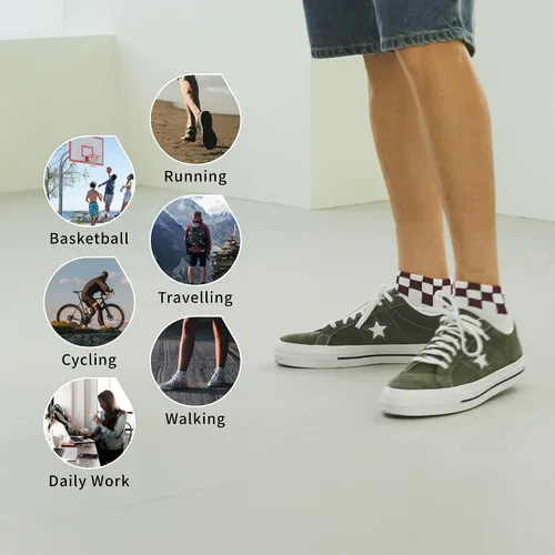 Vista 6 de MONFOOT 6 pares de calcetines diarios de ajuste cómodo para hombres y mujeres