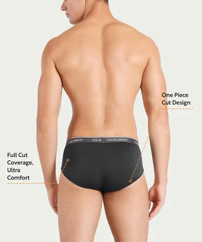Vista 4 de DAVID ARCHY Calzoncillos de rayón para hombre hechos de ropa interior de bambú, ajuste cómodo, súper suave, cómodo, sin bragueta, paquete de 4 o 7