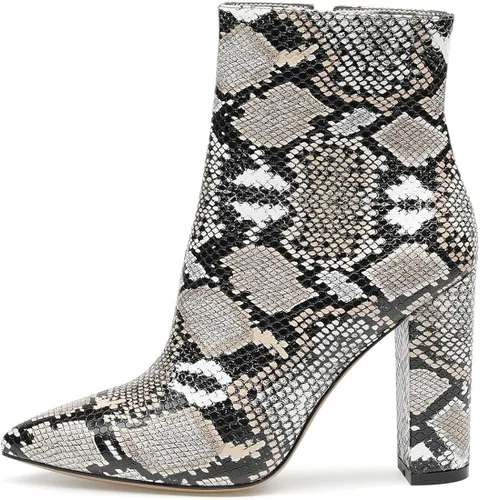 Vista 2 de Castamere Botines de tacón alto para mujer, puntera puntiaguda, sin cordones, con cremallera, 3.9 in