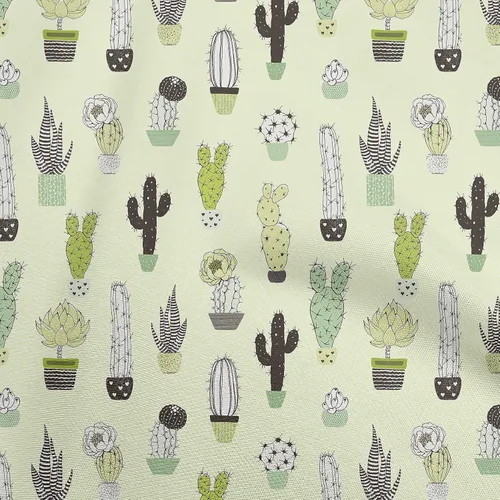 Vista 9 de oneOone Cotton Flex Black Fabric Cactus Quilting Supplies Print Sewing Fabric by The Yard 40 Inch Wide-9C