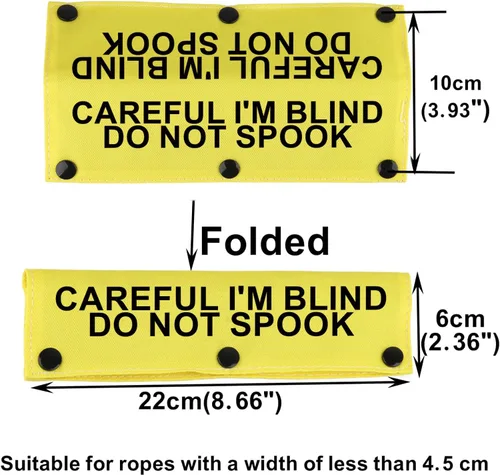 Vista 2 de Funda para correa para perro con discapacidad visual Careful I'm Blind Do Not Spook para perro, funda envolvente para regalo de cumpleaños