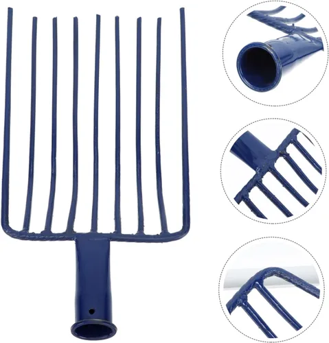 Vista 6 de Happyyami Rastrillo de hojas para arbustos, rastrillo de carbón, pala de carbón, pala de carbón, barbacoa, cucharada de cenizas de carbón