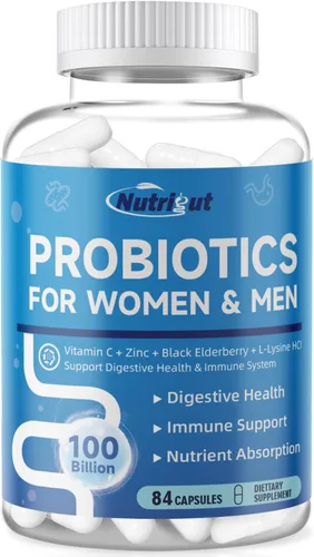 Vista 8 de Probióticos para mujeres y hombres para la salud digestiva con 100 mil millones de UFC, probióticos para mujeres y hombres para apoyo inmunológico