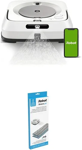 Vista 2 de iRobot Braava Jet M6 (6110) Ultimate Robot Mop y solución de limpieza de suelos duros, compatible con todos los trapeadores robot