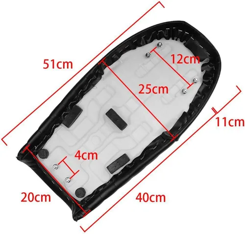 Vista 3 de Kesoto Asiento plano personalizado para Honda CB125 CB175 CB200 CB350 CB360 CB400 CB450