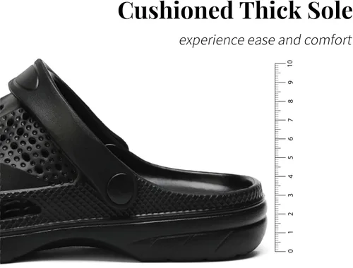 Vista 6 de SOSOWHLTE - Zueco con soporte de arco para hombre y mujer, zapatos de jardín unisex cómodos sin cordones, pantuflas informales para exteriores
