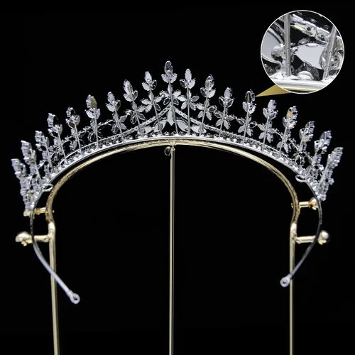 Vista 7 de Tiaras de boda para novia, circonita cúbica, princesa, corona, corona, concurso, fiesta, coronas para quinceañeras de 15 años, tocados de novia