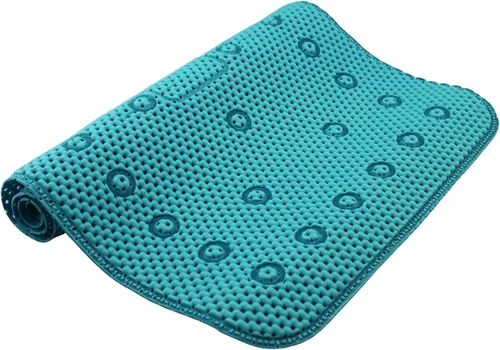 Vista 11 de Alfombra antideslizante para bañera y ducha, textura suave y acolchada, para spa, baño, ducha y baño, 27.5 x 16 pulgadas, con ventosas y agujeros