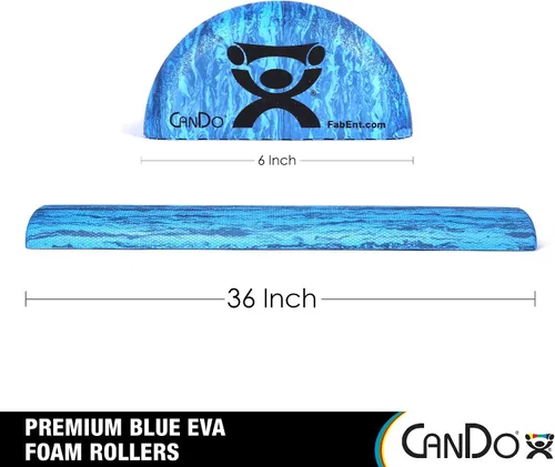 Vista 2 de CanDo Rodillo de espuma EVA resistente, medio redondo, 6 "x 36