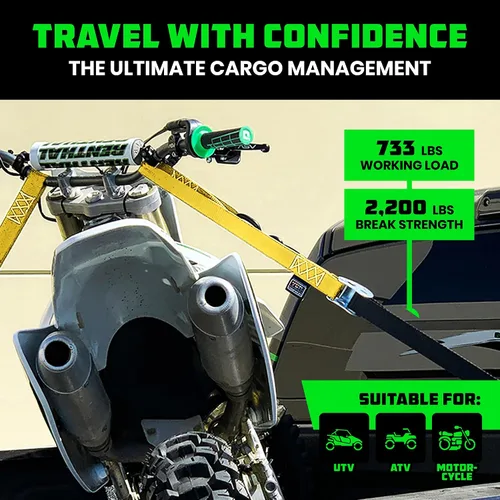 Vista 4 de Rhino USA Cambuckle - Correas de amarre para motocicleta