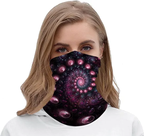 Vista 5 de Bufanda de arte fractal máscara de planeta psicodélico bufanda para adultos cubierta facial para hombres máscara de polaina máscara de gator bandana