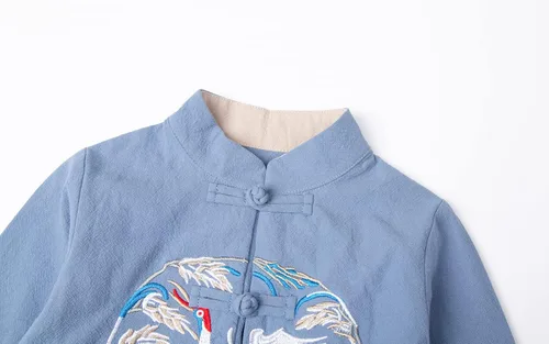 Vista 6 de Mud Kingdom - Disfraz de abrigo de vestir chino estilo Tang para niños