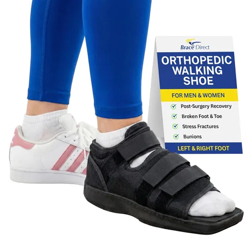 Vista 9 de Zapato Postoperatorio Brace Direct L3260 - Zapato Ortopedico Ajustable para Pie y Dedo Roto, Fracturas por Esfuerzo, Hallux Valgus, Recuperación