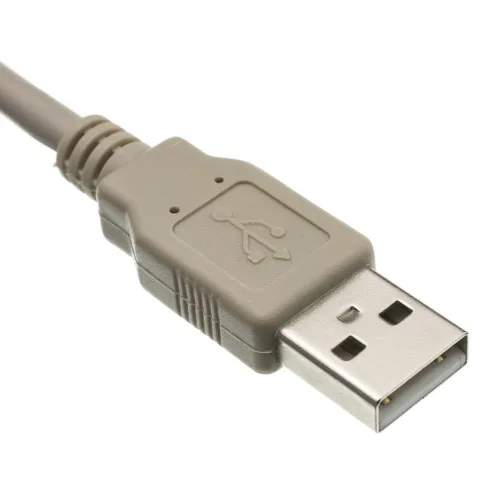 Vista 3 de CableWholesale Cable de impresora USB 2.0 de 1 pie/dispositivo, beige, tipo A macho/enchufe macho tipo B, cable USB de alta velocidad A macho a B