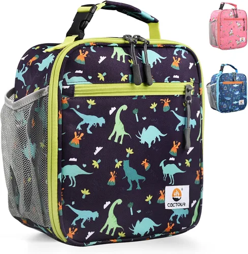 Vista 26 de CaCTOUR Lonchera para Niños, 2 Paquetes Bolsa de Almuerzo Aislada para Niñas y Niños, Bolsa Suave Mini Enfriador Regreso a la Escuela Bolsa