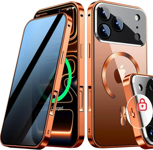 Vista 33 de Funda magnética de privacidad para iPhone 13 Pro, protección completa de la cámara, color negro [Mechanical Lock][Compatible with MagSafe]