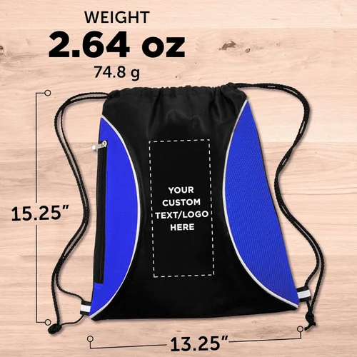 Vista 27 de DISCOUNT PROMOS Juego de mochilas con cordón no tejidas personalizadas de 10/50/100, paquete personalizado a granel