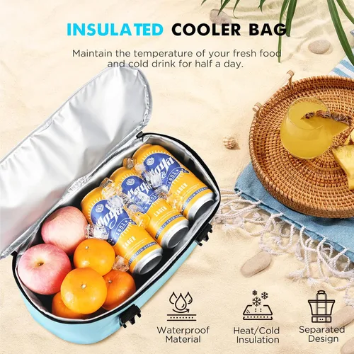 Vista 3 de EUDELE Mesh Beach Tote Bag with Detachable Beach Cooler - MAX Capacity 38L 150lbs Ultra Durable for Women