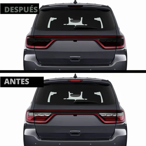 Vista 2 de Apto para Dodge Durango 2014-2020 Luz Trasera Completa Tercera Luz de Freno Kit de Película de Superposición de Vinilo Precortado Tintado con Luz