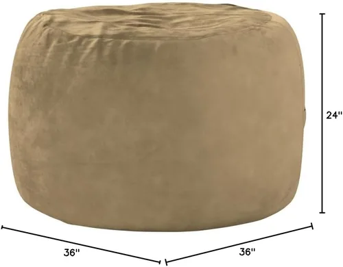 Vista 3 de Sillón tipo puf grande de Chill Sack, con espuma viscoelástica y funda de microfibra suave, 3 pies, Microfibra