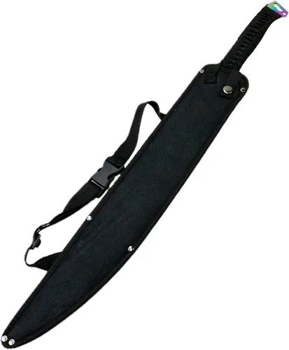 Vista 2 de DEFENDER XTREME Espada de hoja de arco iris de acero inoxidable de 27" con funda de nailon