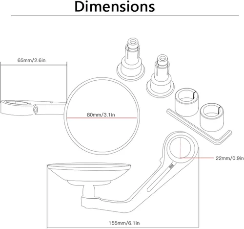 Vista 3 de Espejos laterales universales de 7/8 pulgadas para motocicleta Kawasaki VERSYS 1000 para Vulcan/S 650cc Z800 Z 1000SX para Honda Cb500x (color rojo)