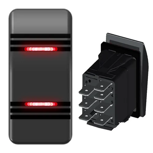 Vista 18 de Interruptor basculante marino de 3 pines para coche y barco 12V 24V encendido/apagado impermeable con LED azul SPST
