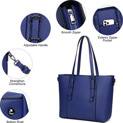 Vista 7 de Bolsos y bolsos de mano para mujer, bolso de hombro con asa superior, bolso de dama