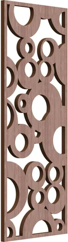 Vista 106 de 9 3/8"W x 24 3/8"H x 1/4"T Farwell Decorativos Paneles de Pared de Madera Calado, Hickory