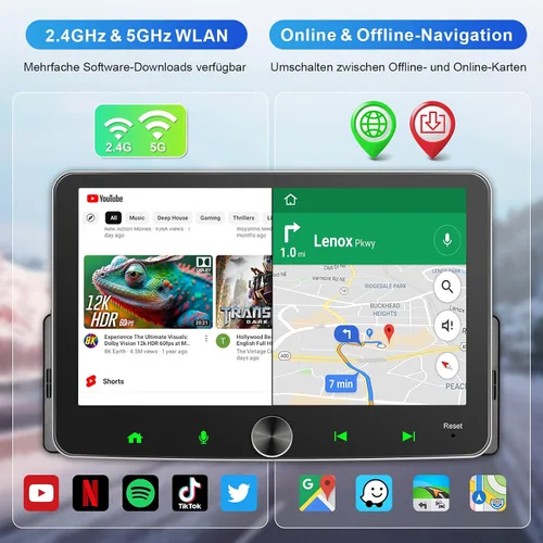 Vista 5 de Car Radio Stereo Wireless Apple Carplay