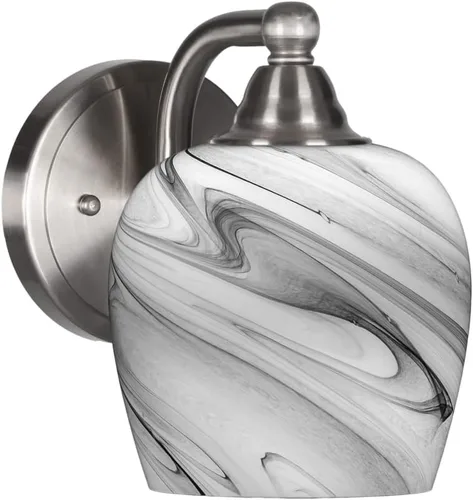 Vista 60 de Toltec Lighting Paramount - Aplique de pared de 1 luz, lámpara de pared para interiores, regulable, compatible con LED de base media, acabado