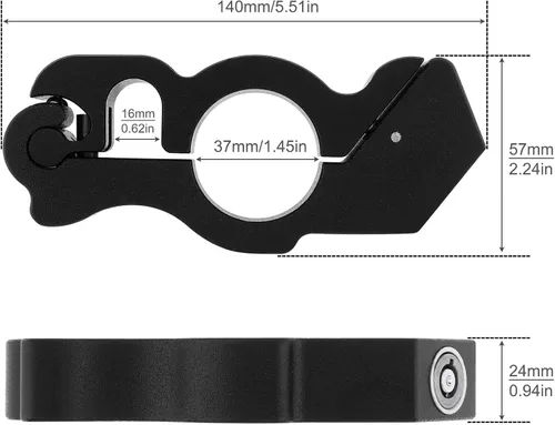Vista 5 de Windance Paquete de 2 cerraduras de seguridad antirrobo para manillar antirrobo para motocicleta con bloqueo de palanca de freno delantero para Negro