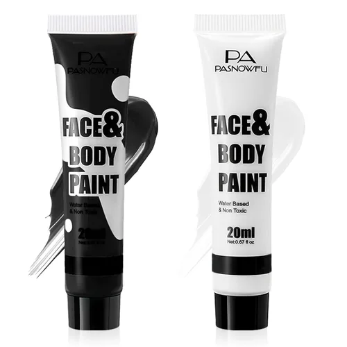 Vista 19 de Pintura blanca para el cuerpo de la cara, pintura corporal a base Blanco