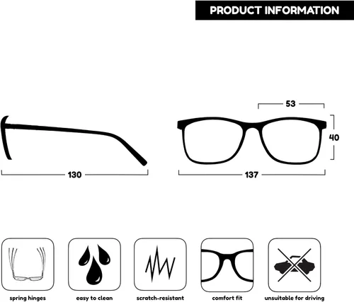 Vista 6 de OPULIZE Arc 2 Pack Gafas de lectura grandes Negro Marrón Estampado Hombres Mujeres RR66-12