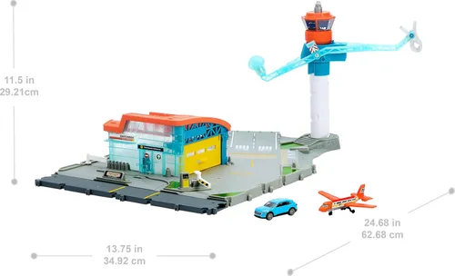 Vista 3 de Matchbox Takeoff Adventure Airport Set con juguete Audi & Avión