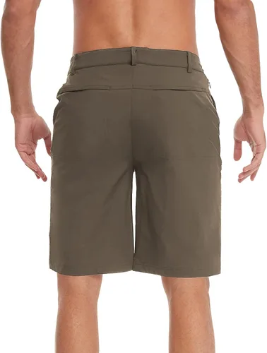 Vista 4 de Men's Golf Flat Shorts Hiking Cargo Shorts Men Classic-Fit UPF50+ with Waterproof Lightweight Quick Dry Stretch