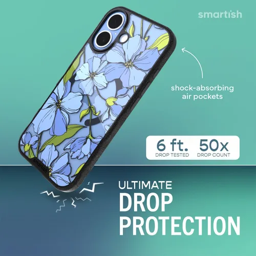 Vista 2 de Smartish® - Funda MagSafe transparente para iPhone 17, Gripmunk, funda delgada magnética [ligera + protectora], cubierta de agarre delgada