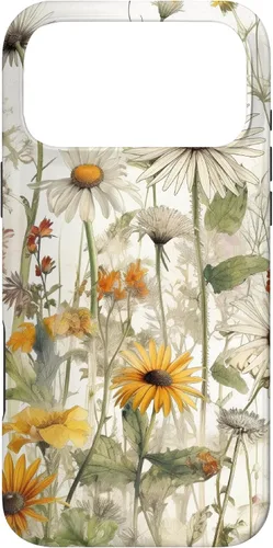 Vista 22 de Wildflowers Botanical Daisy Flowers Dandelion Dragonfly Case for iPhone 17