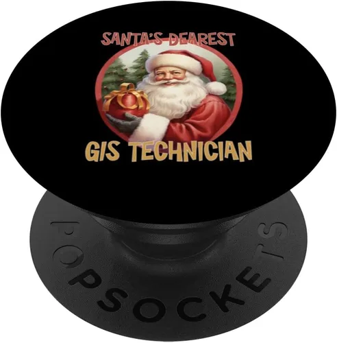 Vista 6 de GIS Technician Christmas Holiday Love Xmas PopSockets MagSafe PopGrip para iPhone