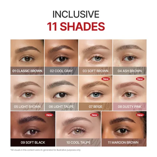Vista 3 de Espoir El Lápiz de Cejas Balance #6 Gris Claro Lápiz de Cejas Rápido y Fácil de Dibujar sin Apelmacarse con Forma Triangular Estrecha Una #6