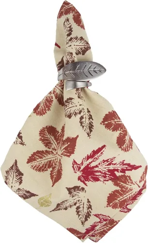 Vista 6 de DII Colección de cocina rústica de hojas de otoño, decoración de mesa de Acción de Gracias y otoño, juego de servilletas, 20 x 20, 6 piezas