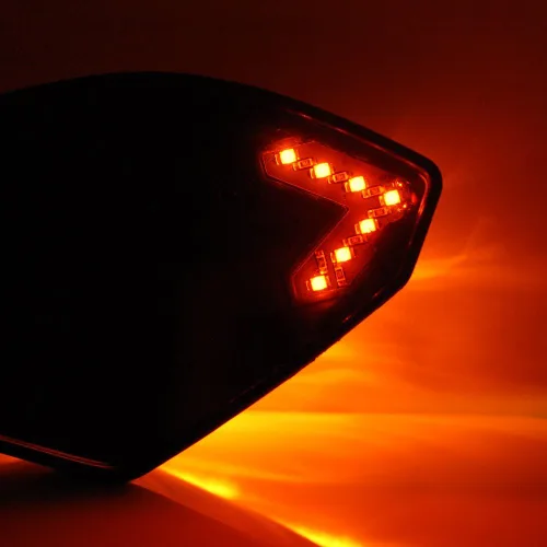 Vista 5 de Fibra de carbono integrada ámbar LED señal de giro intermitente retrovisor espejo lateral lente humo para Honda CBR 600 929 954 1000 XX RR F1 F4 F4i