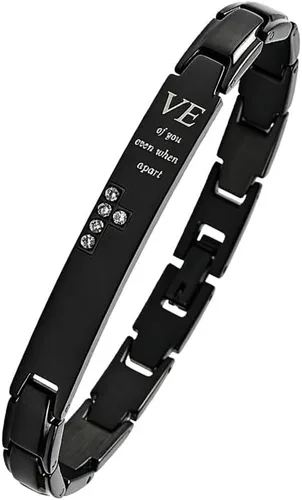Vista 7 de Wolentty Pulseras de distancia para parejas, pulseras a juego, regalo para el día de San Valentín