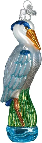 Vista 8 de Old World Christmas - Adorno de vidrio soplado de águila en vuelo para árbol de Navidad, decoración de vacaciones hecha a mano, colección Bird