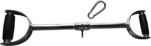 Vista 8 de Accesorio de cable de barra de presión LAT Pull Down Bar Pull Down Accesorios de máquina Barras en forma de V con asas de goma y colgador giratorio
