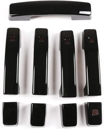 Vista 8 de ABS Car Exterior Door Grab Manijas Cubierta para Land Rover Defender 110 2020 Accesorios de coche (negro)
