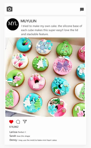 Vista 6 de Moldes de Navidad para fondant, 3 paquetes de moldes pequeños de silicona para decoración de pasteles, adornos de cupcakes, pasta de goma
