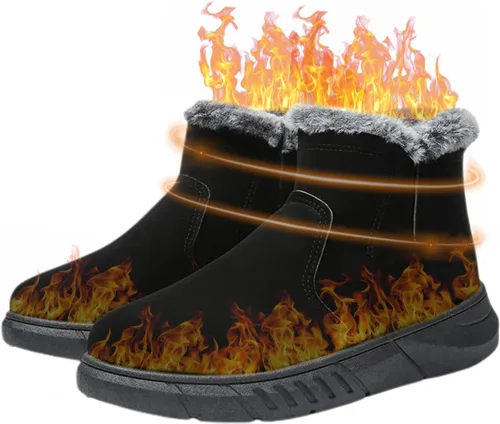 Vista 6 de Men's Snow Boots, Comfortable Wide Width Winter Boots, Insulated Winter Snow Boots with Anti Slip Rubber Outsole, Soft Lightweight Men Duck Rain